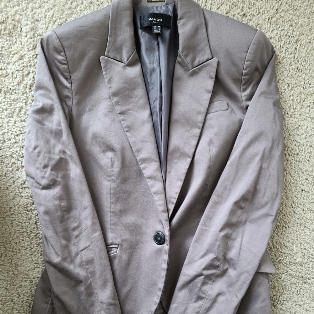 Mango Suit Taupe Blazer